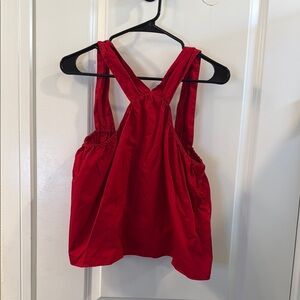 Red Sleeveless Women's Top